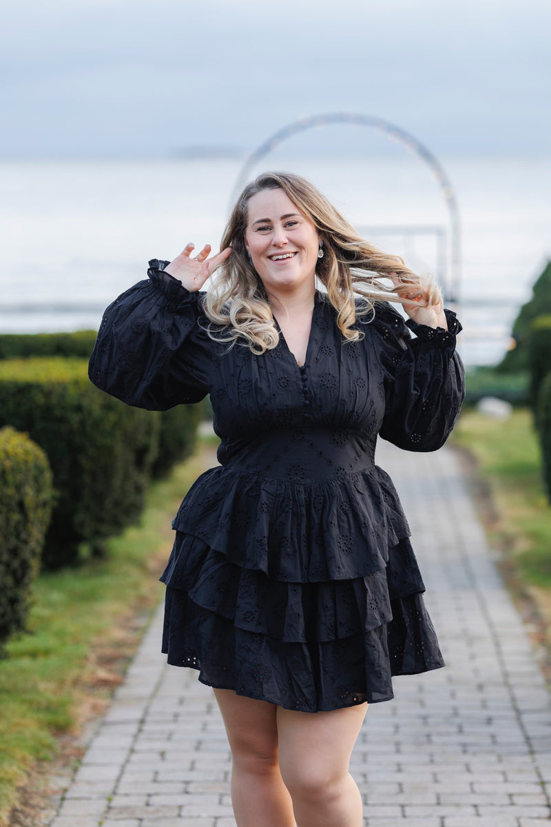 Eline Dress - Black Embroidery