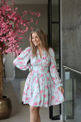 Aliya Dress - Rosy Blue