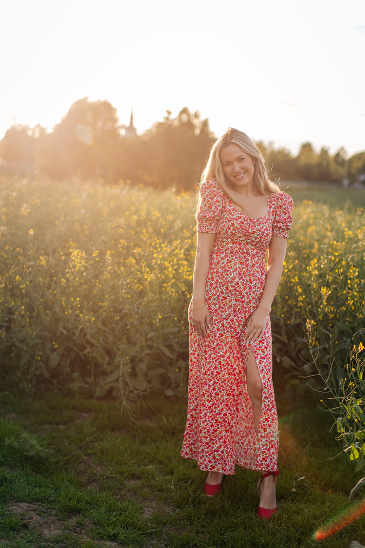 Caroline Dress - Sunset Bloom