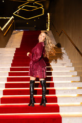 Eline - Burgundy Shiny Rebel