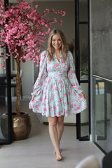 Aliya Dress - Rosy Blue