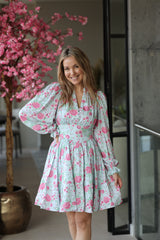 Aliya Dress - Rosy Blue