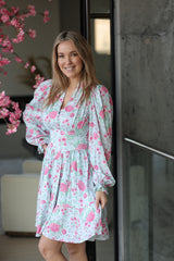 Aliya Dress - Rosy Blue