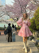 Aurora Dress - Cherry Bloom - Kort