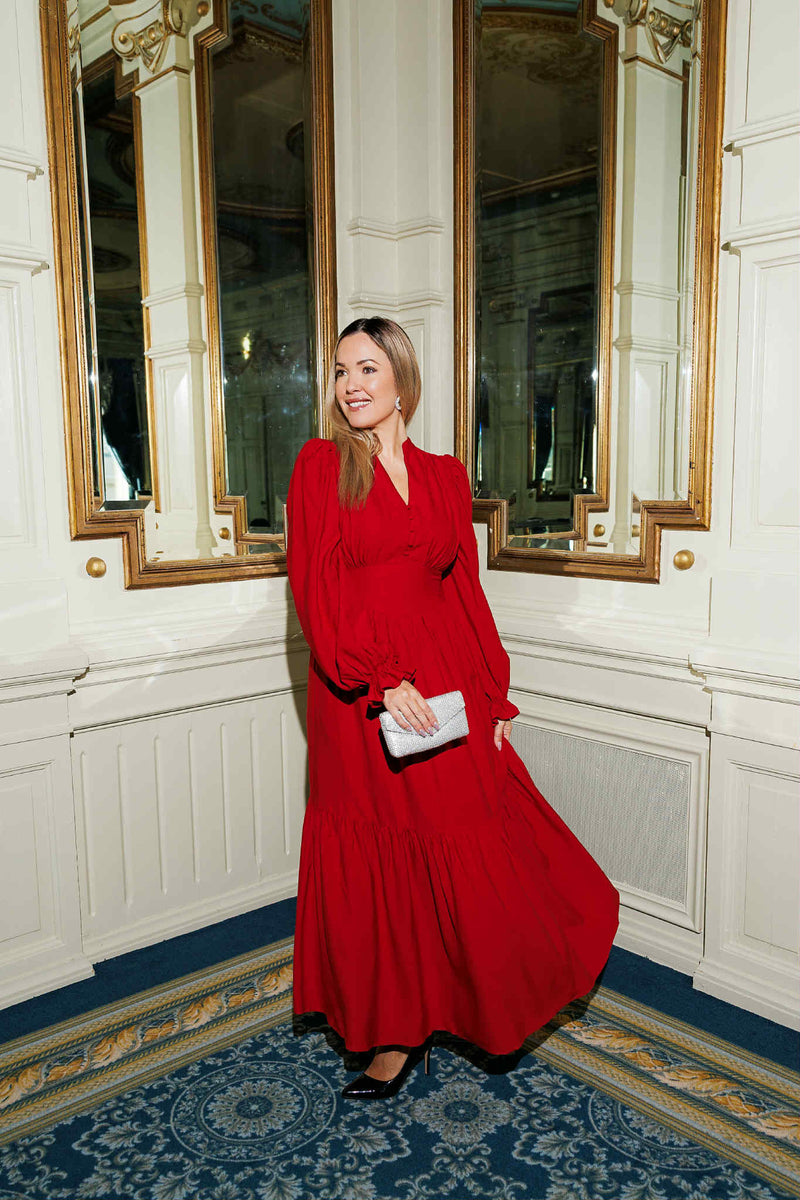 Leona Dress - Red Bliss